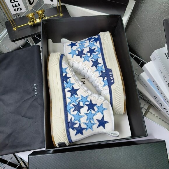 AMIRI High-top blue star canvas shoes - Picture 2 of 5